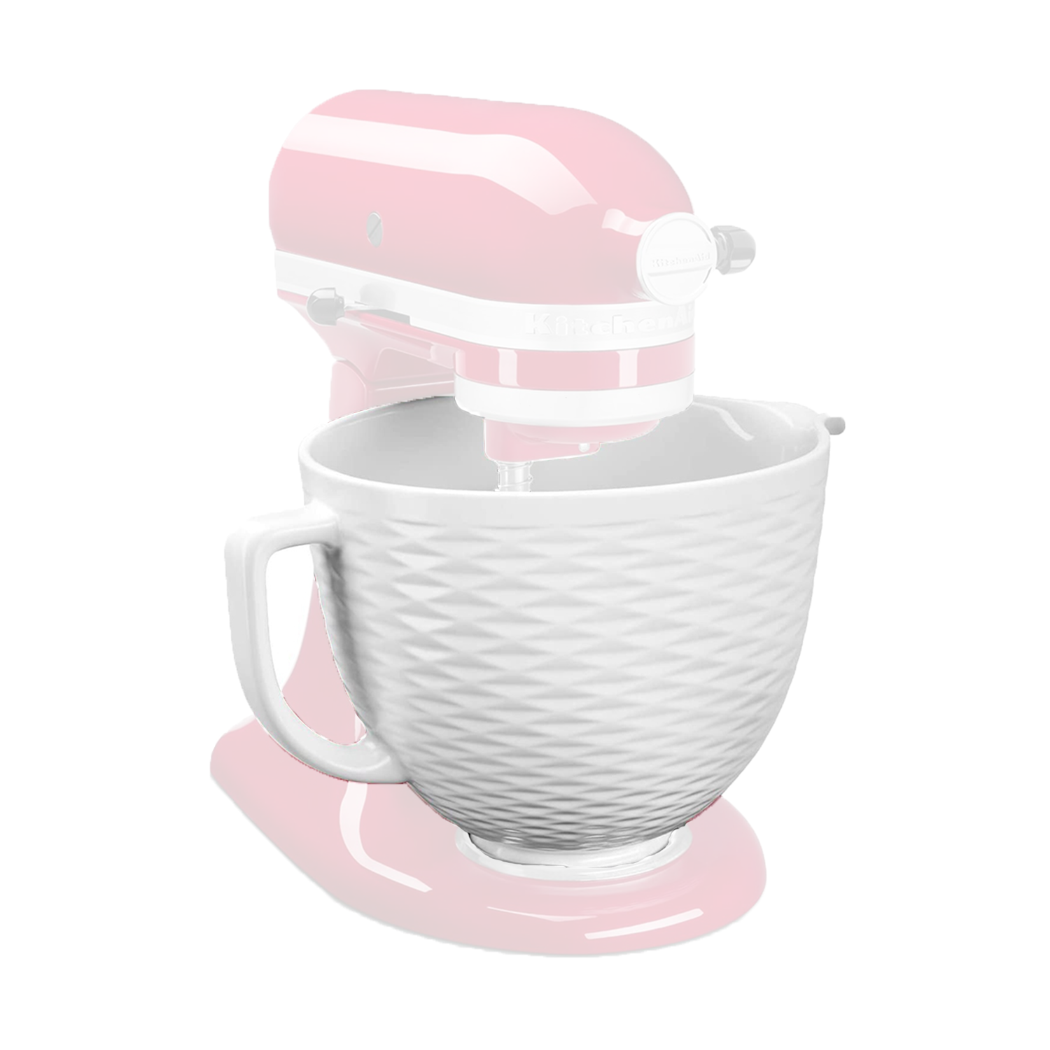 KitchenAid 5 Quart White Textured Ceramic Mixing Bowl for Kitchen Stand Mixer