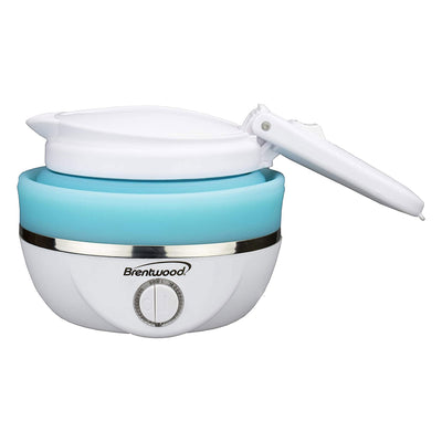 Brentwood KT-1508BL Dual Voltage 0.8L Collapsible Portable Tea Kettle, Blue - VMInnovations