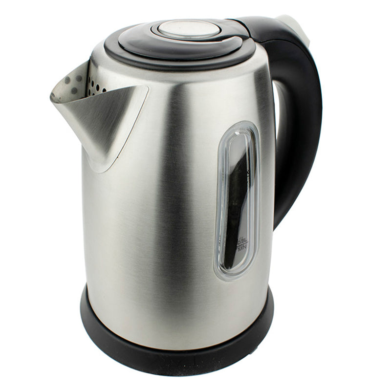Brentwood 1 Liter 1500W Electric Cordless Stainless Steel Tea Kettle Pot, Silver