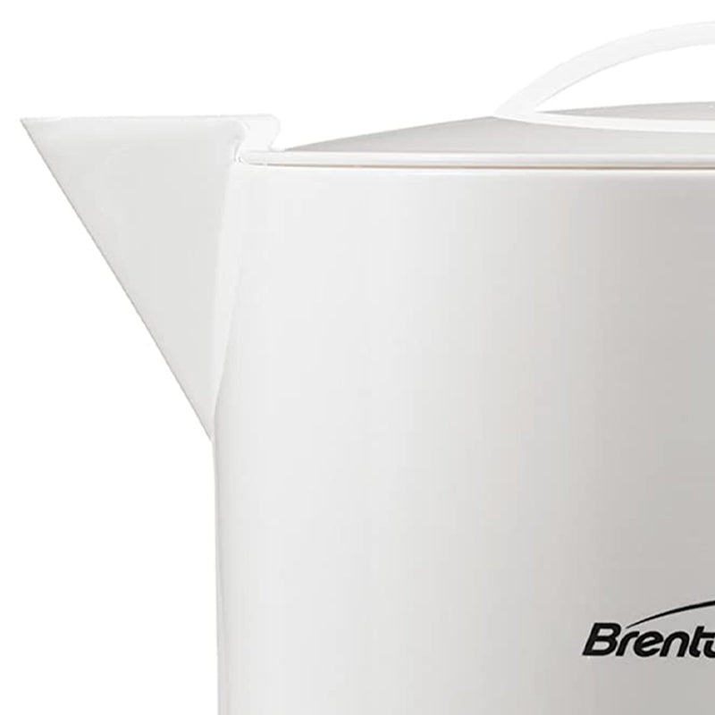 Brentwood 1000W Electric BPA Free Plastic 32 Oz Kettle Tea Pot, White (Open Box)