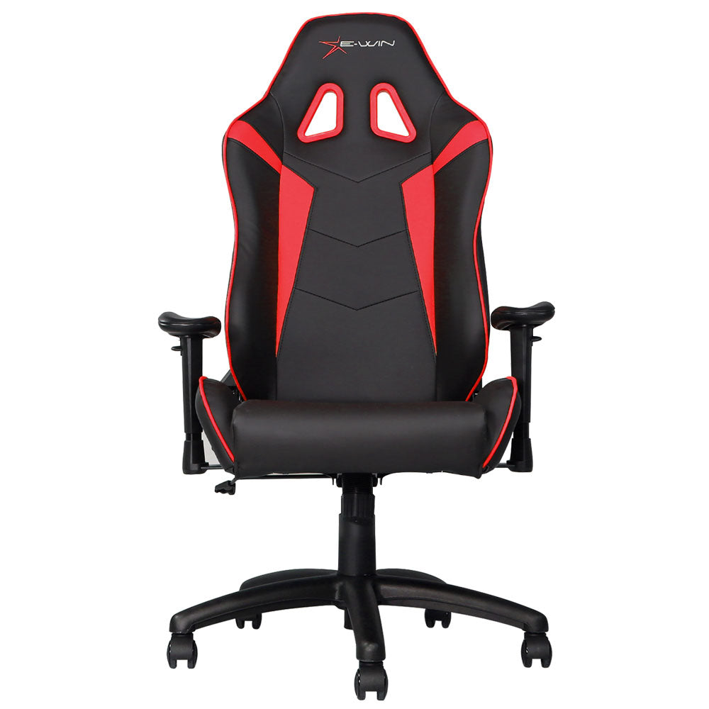 E-Win Knight Series PVC Leather Computer Gaming Office Desk Chair, Red(Open Box)