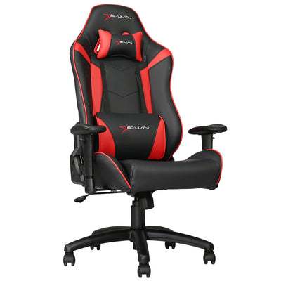 E-Win Knight Series PVC Leather Computer Gaming Office Desk Chair, Red(Open Box)