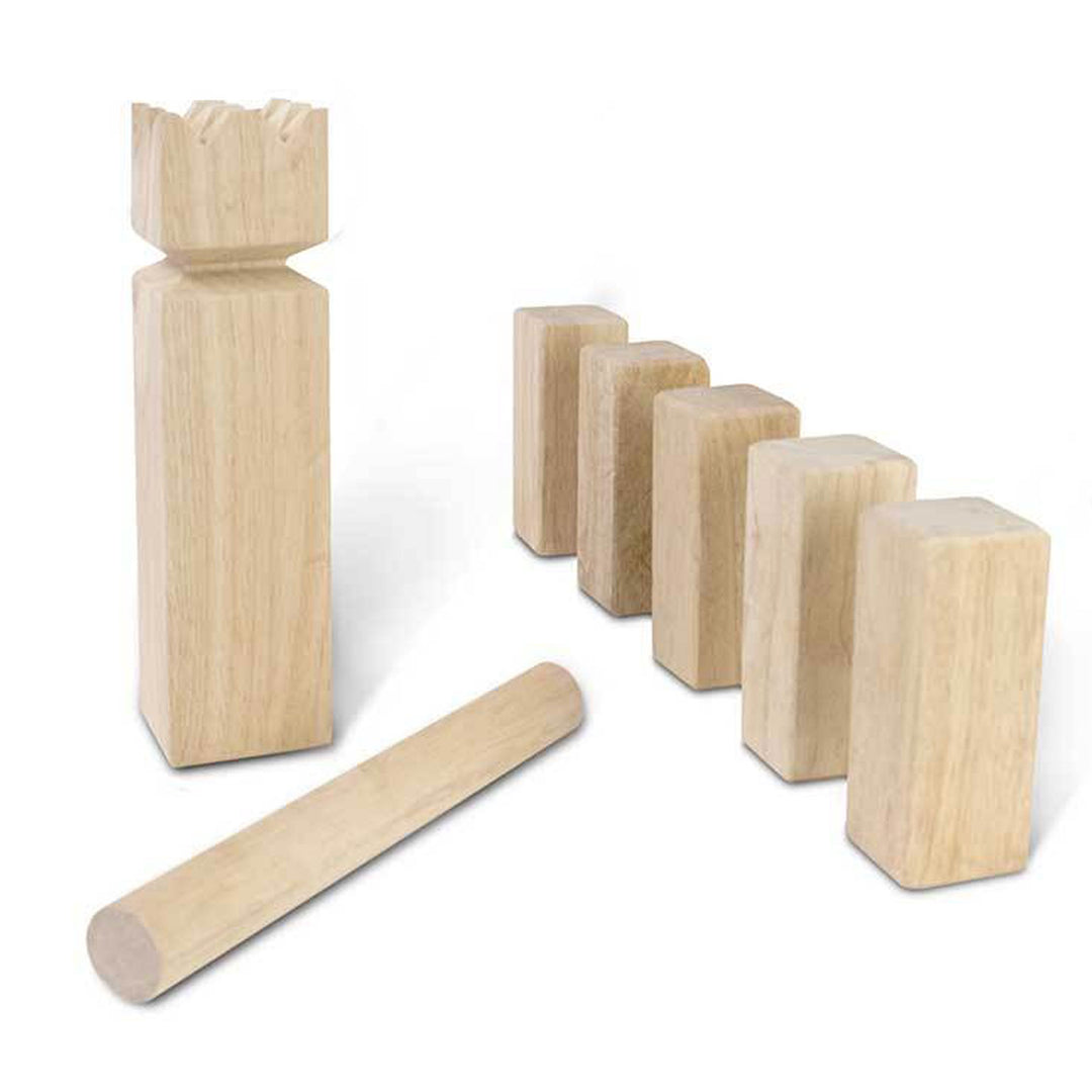 YardGames Kubb Premium Wooden Outdoor Backyard Game Set w/ Carrying Storage Bag