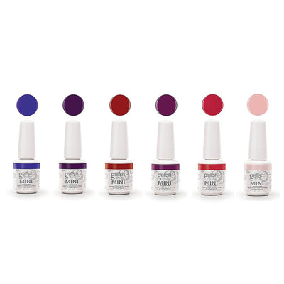 Gelish Mini Soak Off Gel Nail Polish Starter Kit with 17 Gel Colors & LED Light