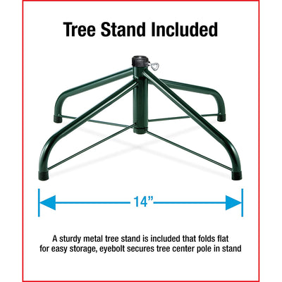 National Tree Company Kingswood 4.5 Ft Slim Artificial Tree with Lights & Stand