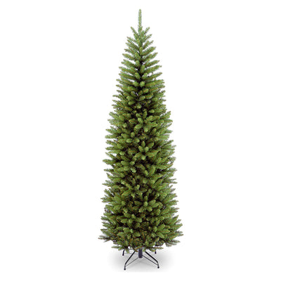 National Tree Company Kingswood 7 Foot Slim Christmas Tree & Color String Lights