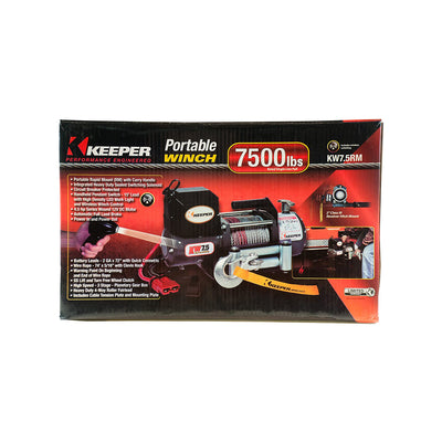 Keeper Electric Winch 4.5 Horsepower 7500lb Load with Hitch Mount (For Parts)