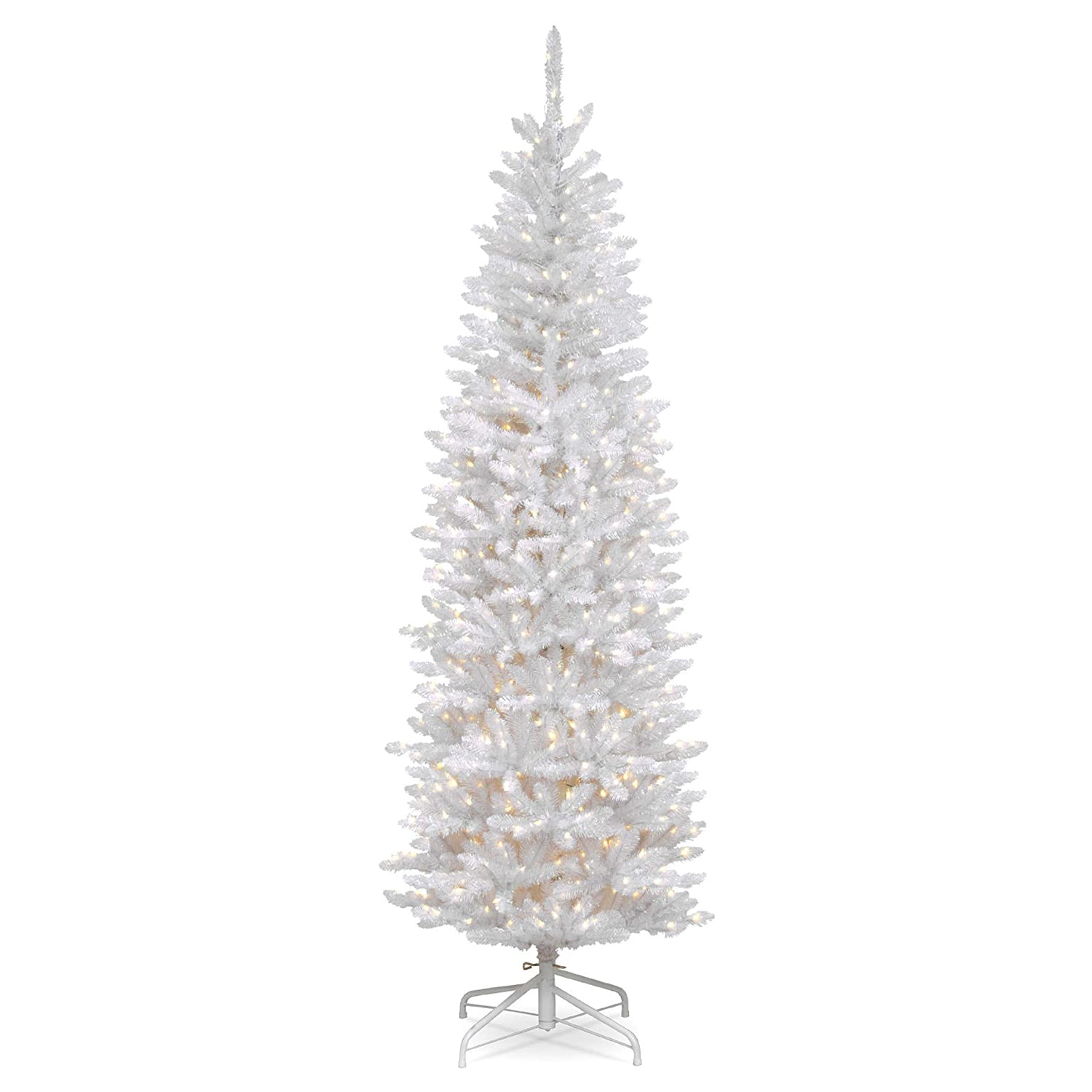 National Tree Company Kingswood 6.5 Foot Prelit Tree w/ Stand, White (Used) - VMInnovations