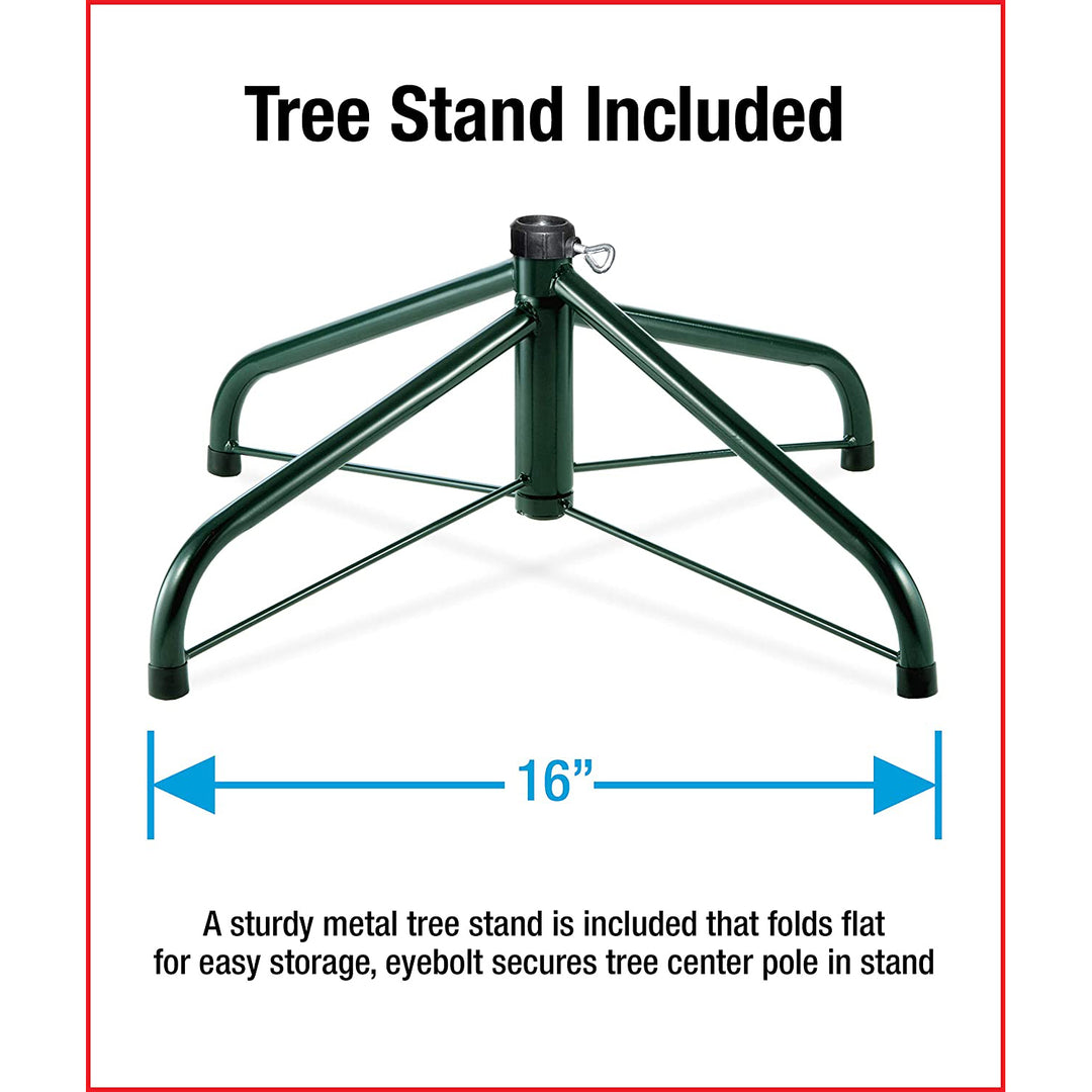 National Tree Company Kingswood 6.5 Foot Prelit Tree w/ Stand, White (Used)