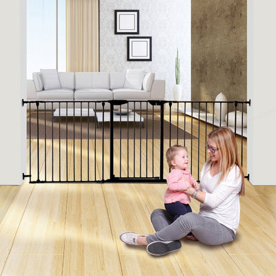 Dreambaby L2021BB Newport Adapta 33.5 to 79 Inch Baby and Pet Safety Gate, Black - VMInnovations