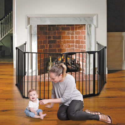 Dreambaby L2030BB Mayfair Converta 147.5 Inch 3 in 1 Baby Gate Playpen, Black - VMInnovations