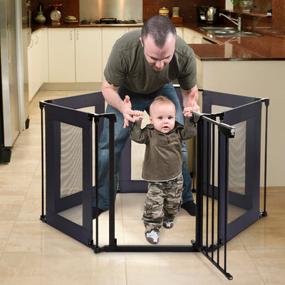 Dreambaby L2031BB Brooklyn Converta 147.5 Inch Play Pen Baby Pet Gate, Black - VMInnovations