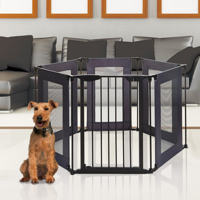 Dreambaby L2031BB Brooklyn Converta 147.5 Inch Play Pen Baby Pet Gate, Black - VMInnovations