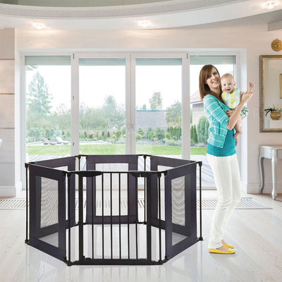 Dreambaby L2031BB Brooklyn Converta 147.5 Inch Play Pen Baby Pet Gate, Black - VMInnovations