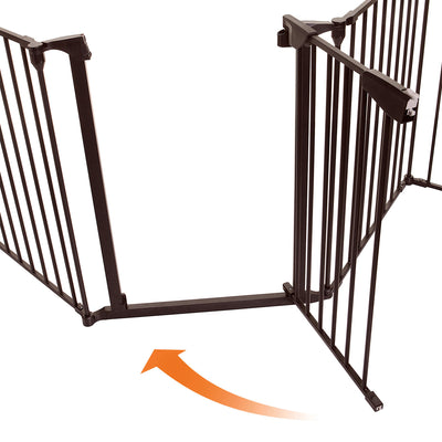 Dreambaby Newport Adapta 33.5" to 79" Baby and Pet Safety Gate, Brown (Open Box)