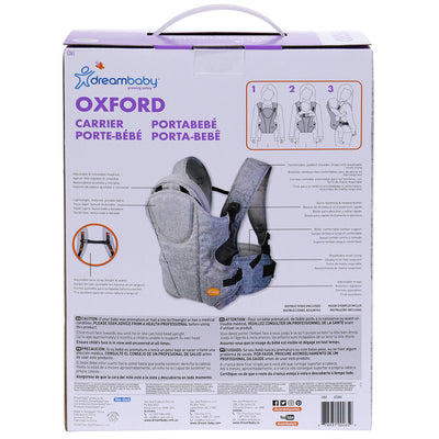 Dreambaby Oxford 3 in 1 Supportive Baby Carrier For Newborns and Infants, Gray - VMInnovations