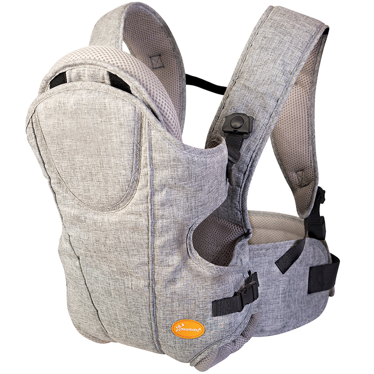 Dreambaby Oxford 3 in 1 Supportive Baby Carrier For Newborns and Infants, Gray - VMInnovations