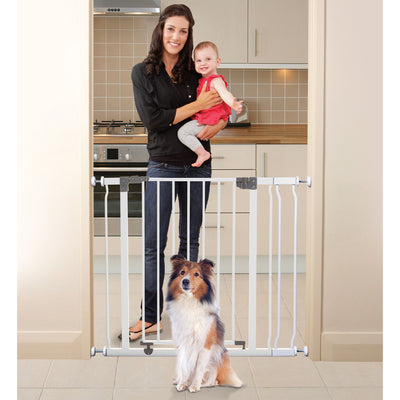 Dreambaby L776 Liberty 29.5 to 36.5 In Baby & Pet Auto Close Safety Gate, White - VMInnovations