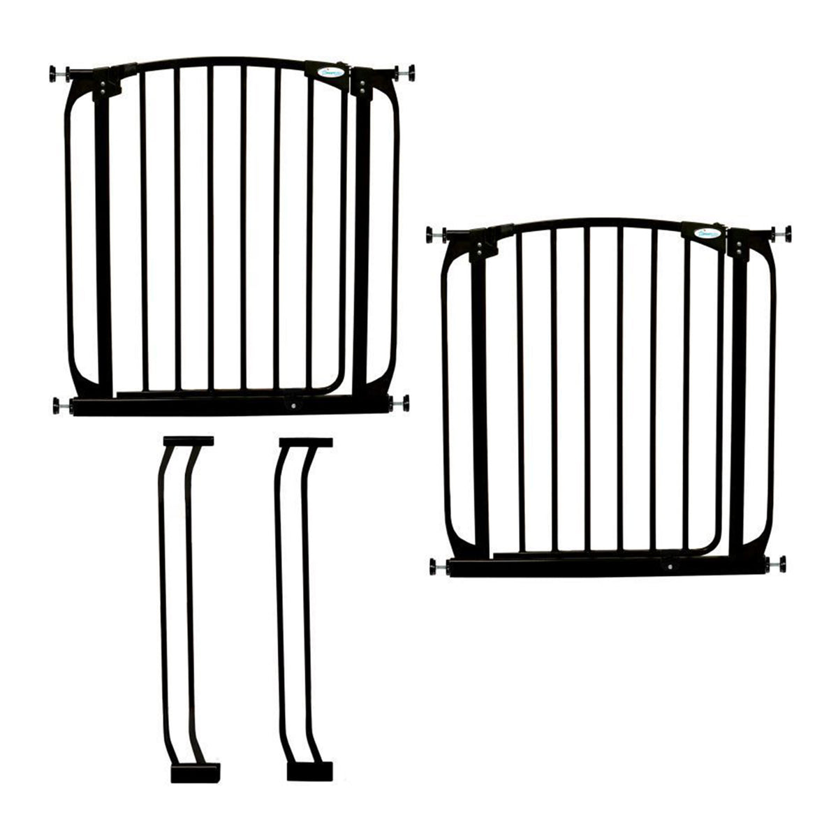Dreambaby L786B Chelsea 28 to 39 Inch Auto-Close Baby Gate w/ Extensions, Black - VMInnovations