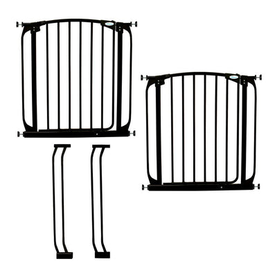 Dreambaby L786B Chelsea 28 to 39 Inch Auto-Close Baby Gate w/ Extensions, Black - VMInnovations