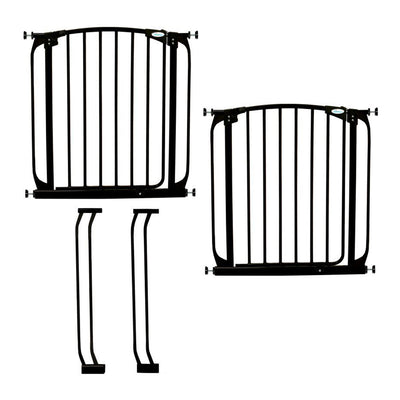 Dreambaby L786B Chelsea 28 to 39 Inch Auto-Close Baby Gate w/ Extensions, Black