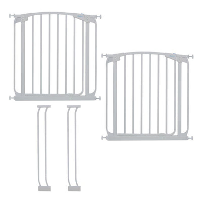 Dreambaby L786W Chelsea 28 to 39 Inch Auto-Close Baby Gate w/ Extensions, White - VMInnovations