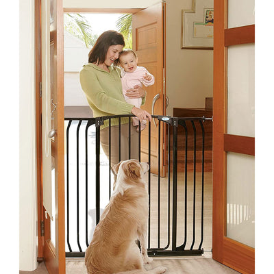 Dreambaby Chelsea 38 to 53 Inch Extra Tall & Wide Auto-Close Safety Gate, Black - VMInnovations