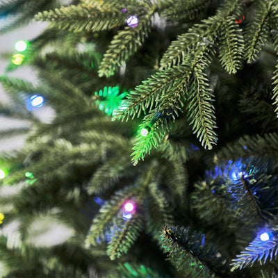 Home Heritage 7' Cascade Cashmere Pine Tree w/ Twinkly App Controlled RGB Lights