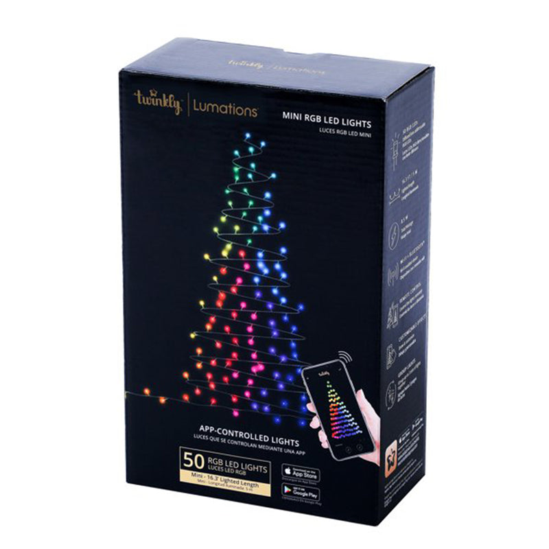 16.3 Foot Wrapped Dome Holiday Lights, App Controlled, 50 RGB LEDs (Open Box)