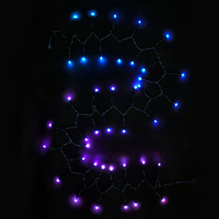 Home Heritage 16.3' Wrapped Dome Holiday Lights, App Control, 50 RGB LEDs,3 Pack - VMInnovations