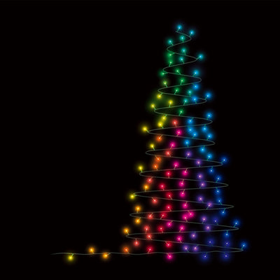 Home Heritage Rotating Christmas Tree Stand w/ Twinkly App Controlled RGB Lights
