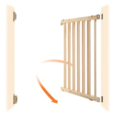 Dreambaby Nelson Swing Gro-Gate Expandable Wooden Baby Pet Safety Gate, Natural