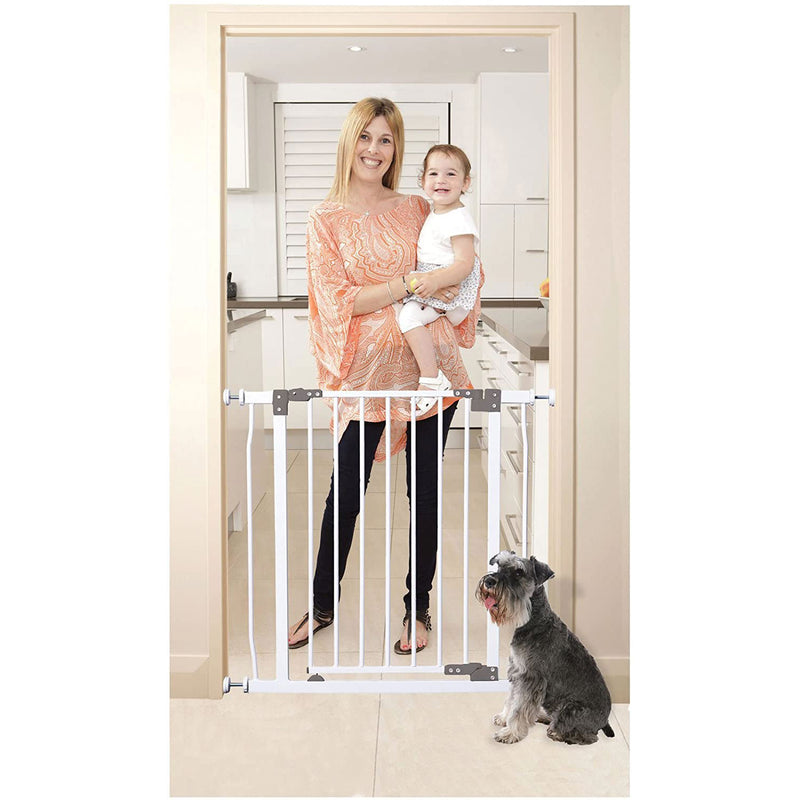 Dreambaby L854 Liberty 29.5 to 33 Inch Baby and Pet Stay Open Safety Gate, White