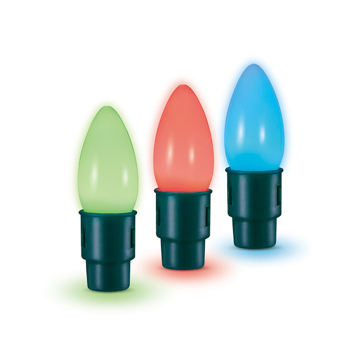 Home Heritage 15.8' Holiday Lights, Smooth, App Controlled, 20 RGB LEDs (2 Pack) - VMInnovations