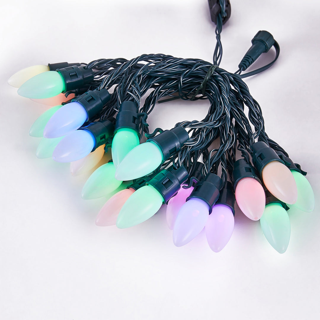 Home Heritage 15.8' Holiday Lights, Smooth, App Controlled, 20 RGB LEDs (6 Pack) - VMInnovations