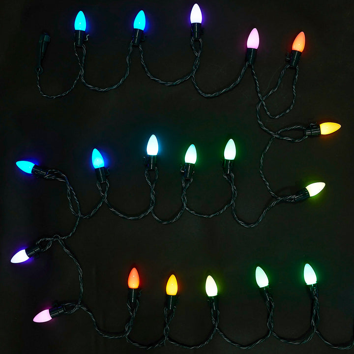 Home Heritage 15.8' Holiday Lights, Smooth, App Controlled, 20 RGB LEDs (2 Pack) - VMInnovations