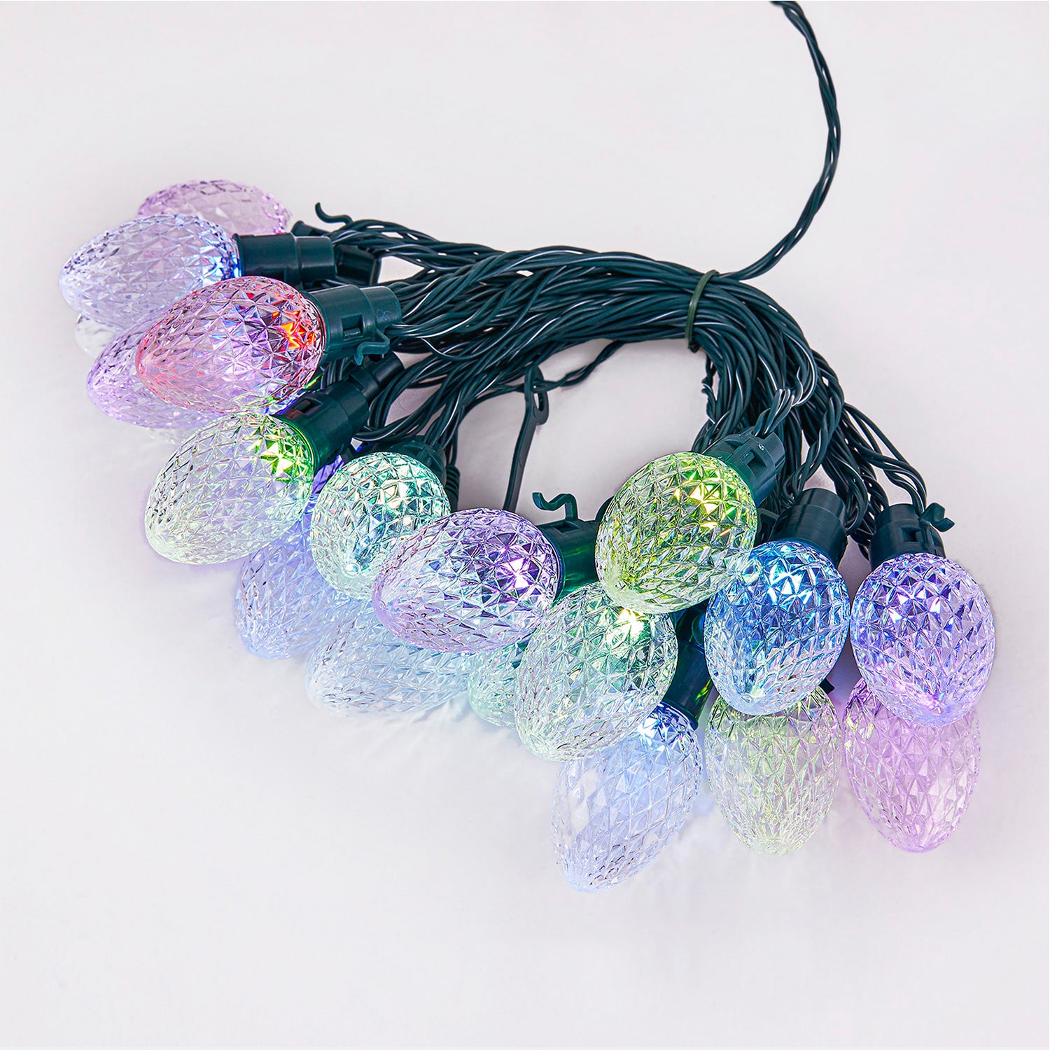 Home Heritage Rotating Christmas Tree Stand w/ Twinkly App Controlled RGB Lights