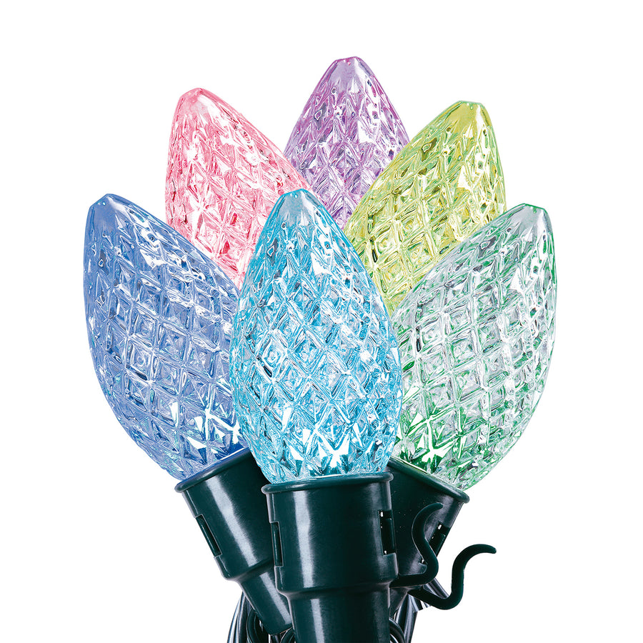 Home Heritage 15.8' Holiday Lights, Faceted, App Controlled, 20 RGB LED Bulbs - VMInnovations