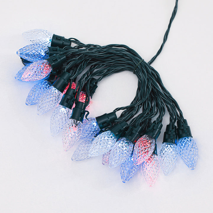 Home Heritage 15.8' Holiday Lights, Faceted, App Controlled, 20 RGB LED Bulbs - VMInnovations