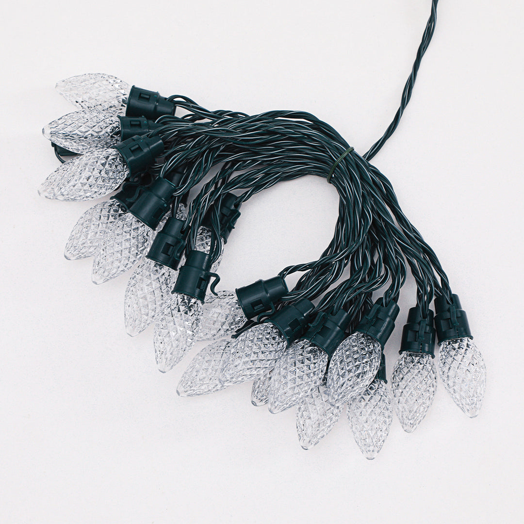 Home Heritage 15.8' Holiday Lights, Faceted, App Controlled, 20 RGB LED Bulbs - VMInnovations