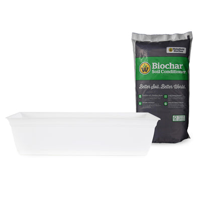 The HC Companies Eclipse Window Flower Box w/ Wakefield Garden Soil Conditioner
