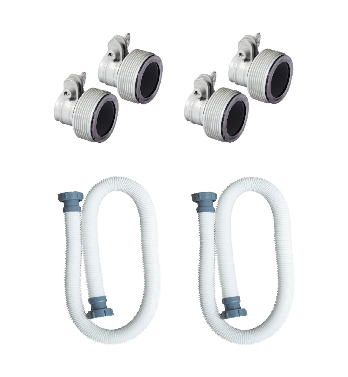 Intex Replacement Hose Adapter (Pair) w/ Intex Replacement Hose - 59" (2 Pack)