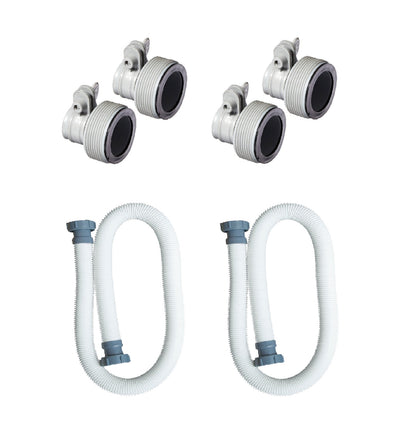 Intex Replacement Hose Adapter (Pair) w/ Intex Replacement Hose - 59" (2 Pack)