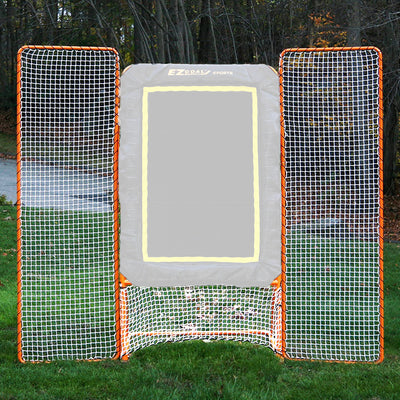 EZGoal Monster 11x8ft Lacrosse Backstop w/ Reinforced Net, Orange (Open Box) - VMInnovations