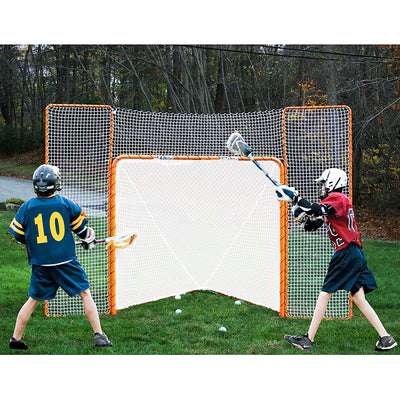 EZGoal Monster 11x8ft Lacrosse Backstop w/ Reinforced Net, Orange (Open Box) - VMInnovations