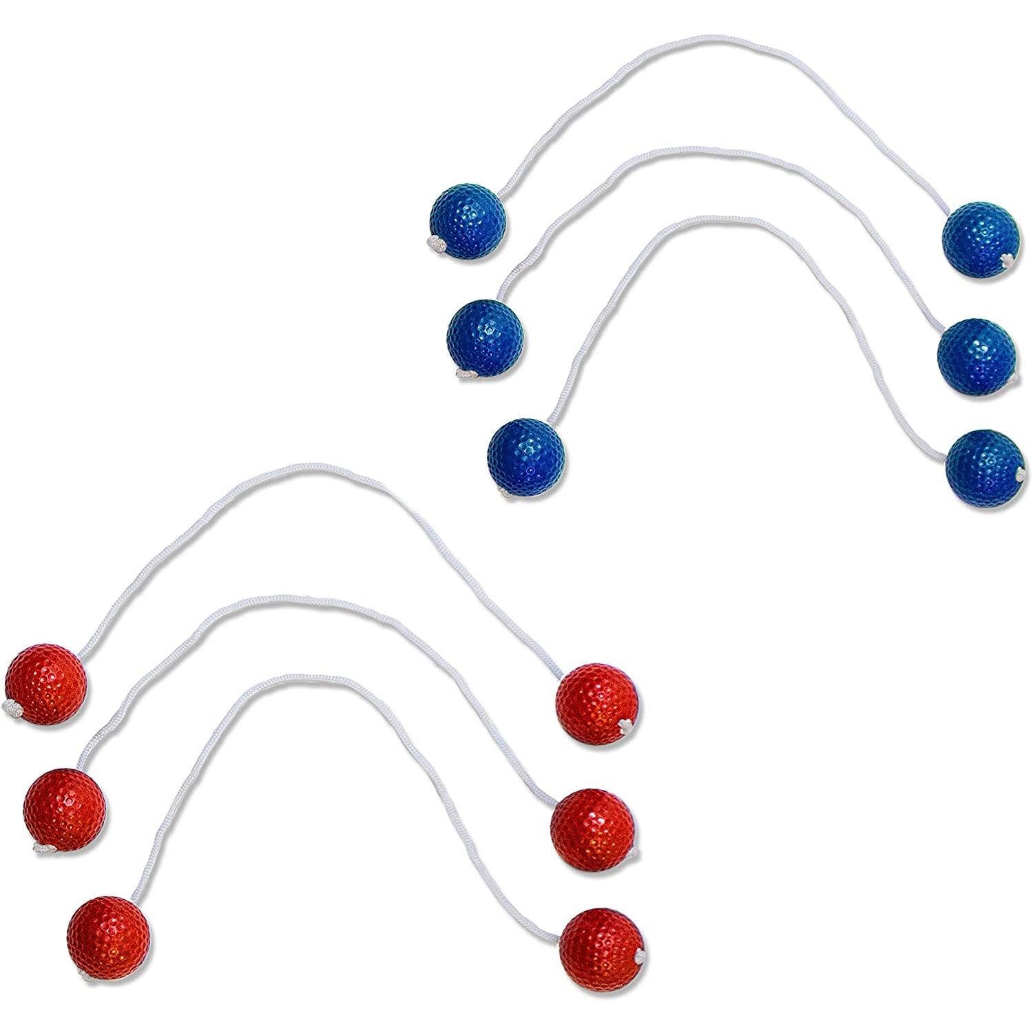 Yard Games Backyard Outdoor Wooden Double Ladder Toss Game Set w/ Case, Red/Blue - VMInnovations