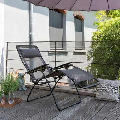 Lafuma Futura Batyline Series Relaxation Chair Recliner, Graphite (Used) - VMInnovations