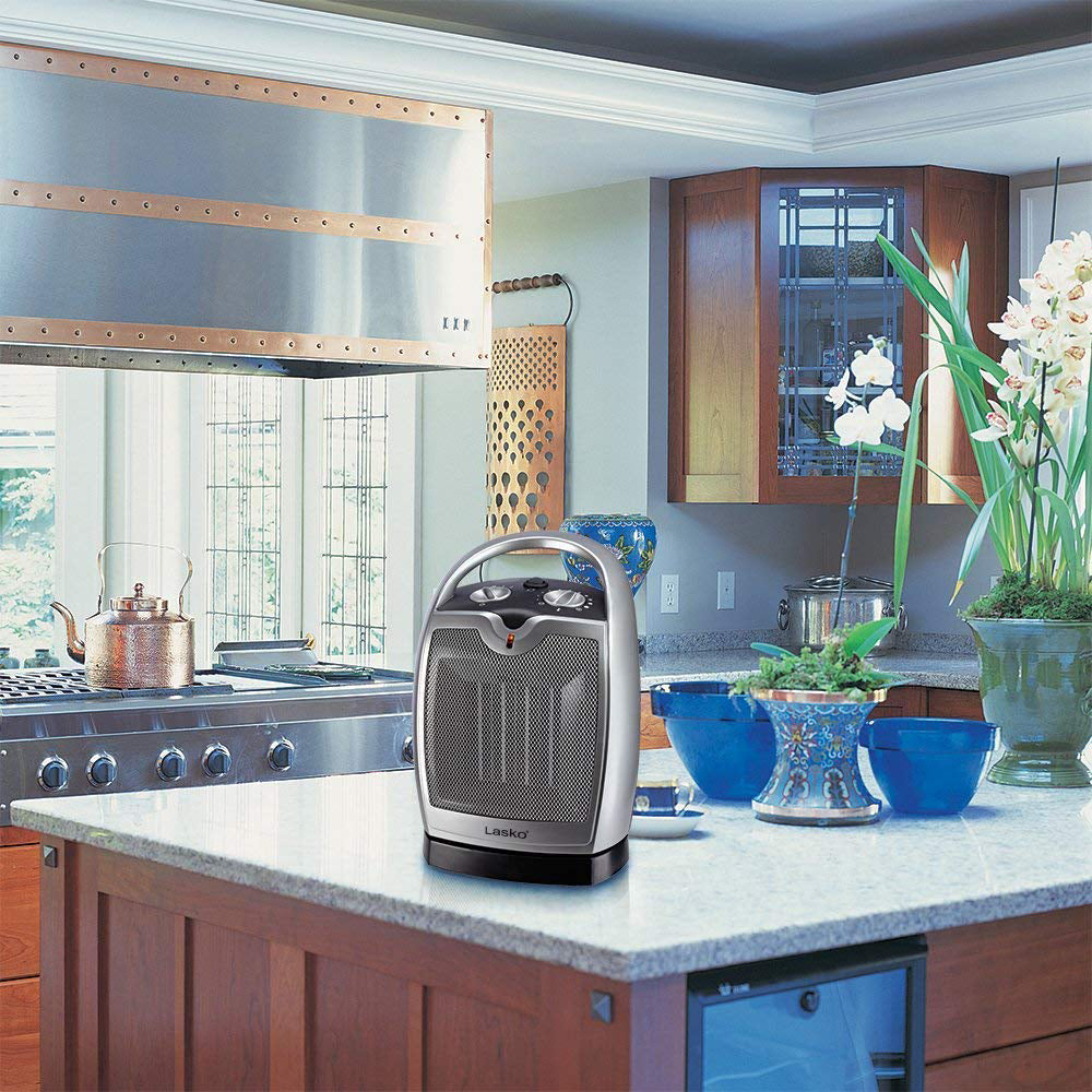 Lasko 5409 Portable Electric 1500W Oscillating Ceramic Space Heater, 2 Pack