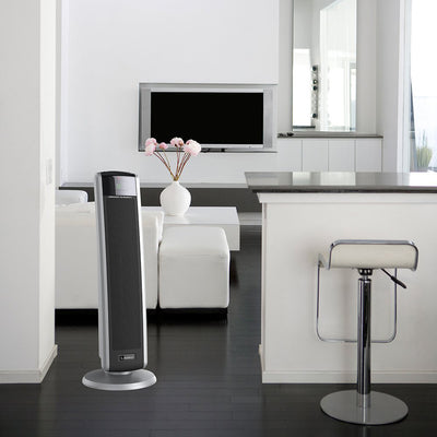 Lasko 5586 Portable 1500W Room Oscillating Ceramic Tower Space Heater (2 Pack)