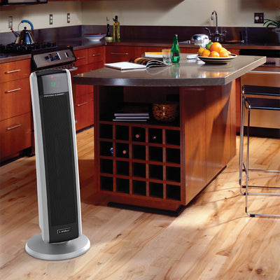 Lasko 5586 Portable 1500W Room Oscillating Ceramic Tower Space Heater (2 Pack)